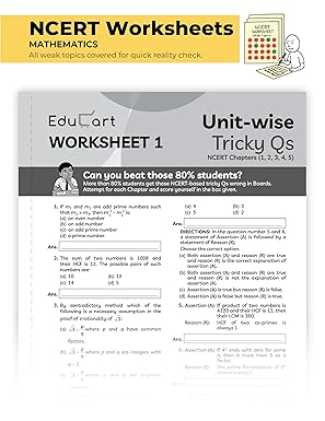 Educart CBSE Sample Paper Class 10 2025-26 Mathematics Standard (Introducing exclusive step-by-step new practice concept on 2026 pattern)