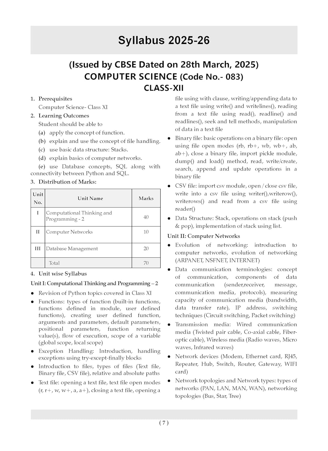 Oswaal CBSE Question Bank Chapterwise and Topicwise SOLVED PAPERS Class 12 Computer Science For Exam 2026
