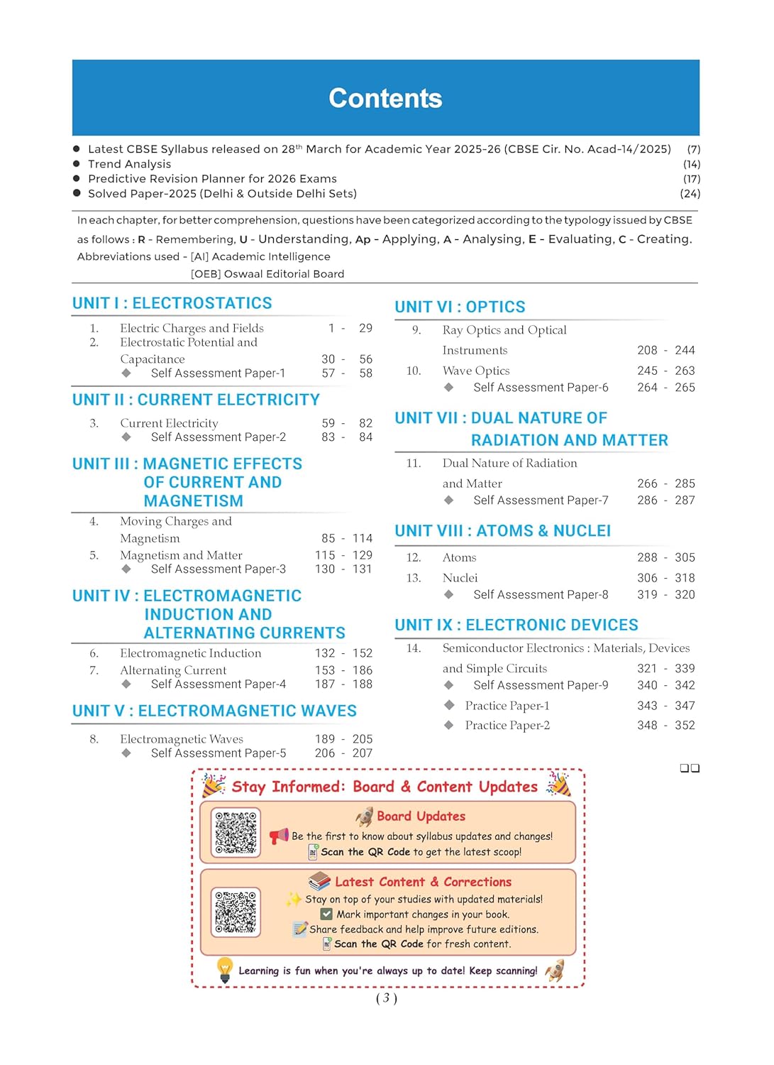 Oswaal CBSE Question Bank Chapterwise and Topicwise SOLVED PAPERS Class 12 Physics For Exam 2026