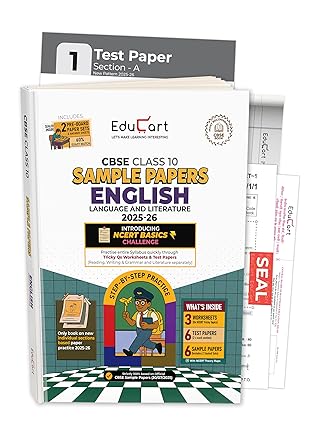Educart CBSE Sample Paper Class 10 2025-26 English Language and Literature (Introducing exclusive step-by-step new practice concept on 2026 pattern)
