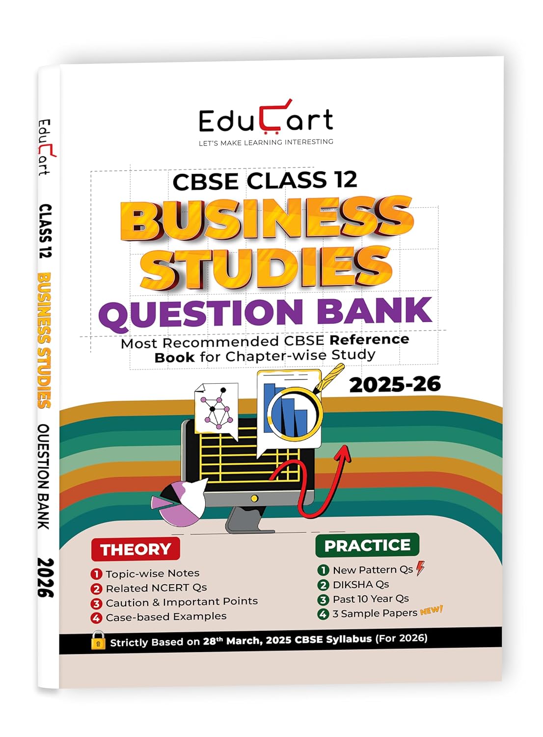 Educart CBSE Class 12 Business Studies Question Bank 2025-26 on new Syllabus 2026 (Includes Past Years Solved Questions)