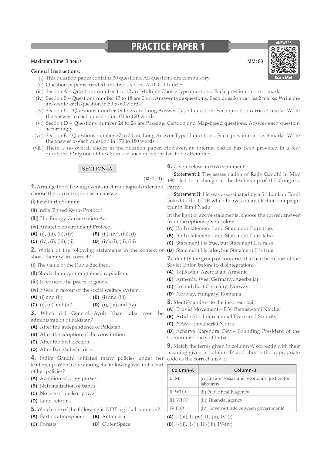 Oswaal CBSE Question Bank Chapterwise and Topicwise SOLVED PAPERS Class 12 Political Science For Exam 2026