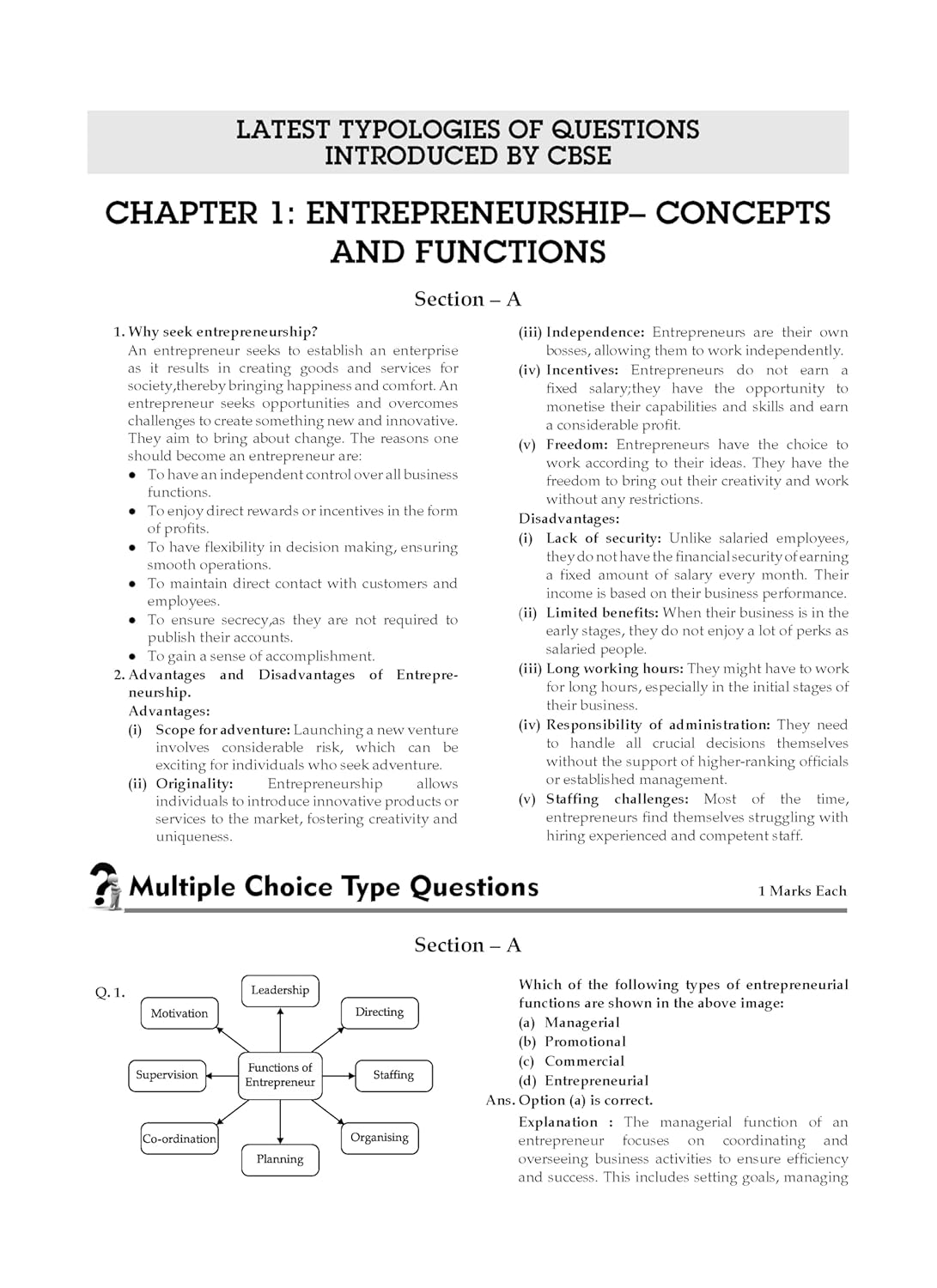 Oswaal CBSE Question Bank Class 11 Entrepreneurship, Chapterwise and Topicwise Solved Papers For 2026 Exams