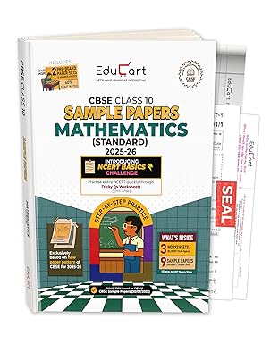 Educart CBSE Sample Paper Class 10 2025-26 Mathematics Standard (Introducing exclusive step-by-step new practice concept on 2026 pattern)