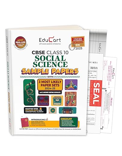 Educart CBSE Social Science Class 10 Sample Papers 2024-25 (With exclusive CBSE Mock Booklets for 2025 Exam)