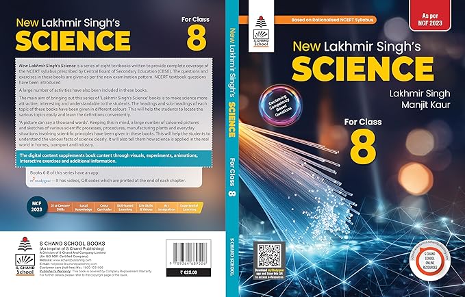 S CHAND | LAKHMIR SINGH SCIENCE CLASS 8 | 2025