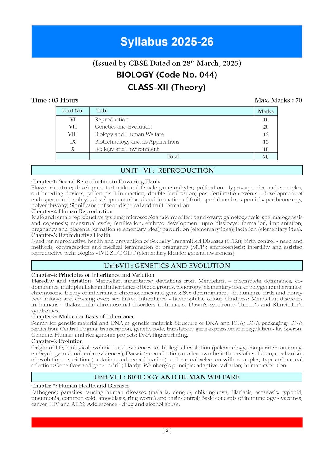 Oswaal CBSE Question Bank Chapterwise and Topicwise SOLVED PAPERS Class 12 Biology For Exam 2026