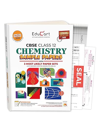 Educart CBSE Chemistry Class 12 Sample Paper 2024-25 (With exclusive CBSE Mock Booklets for 2025 Exam)