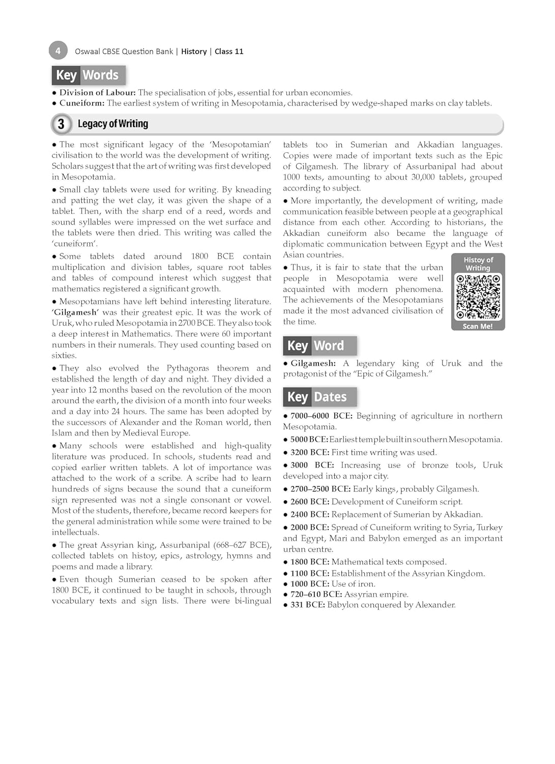 Oswaal CBSE Question Bank Class 11 History, Chapterwise and Topicwise Solved Papers For 2026 Exams