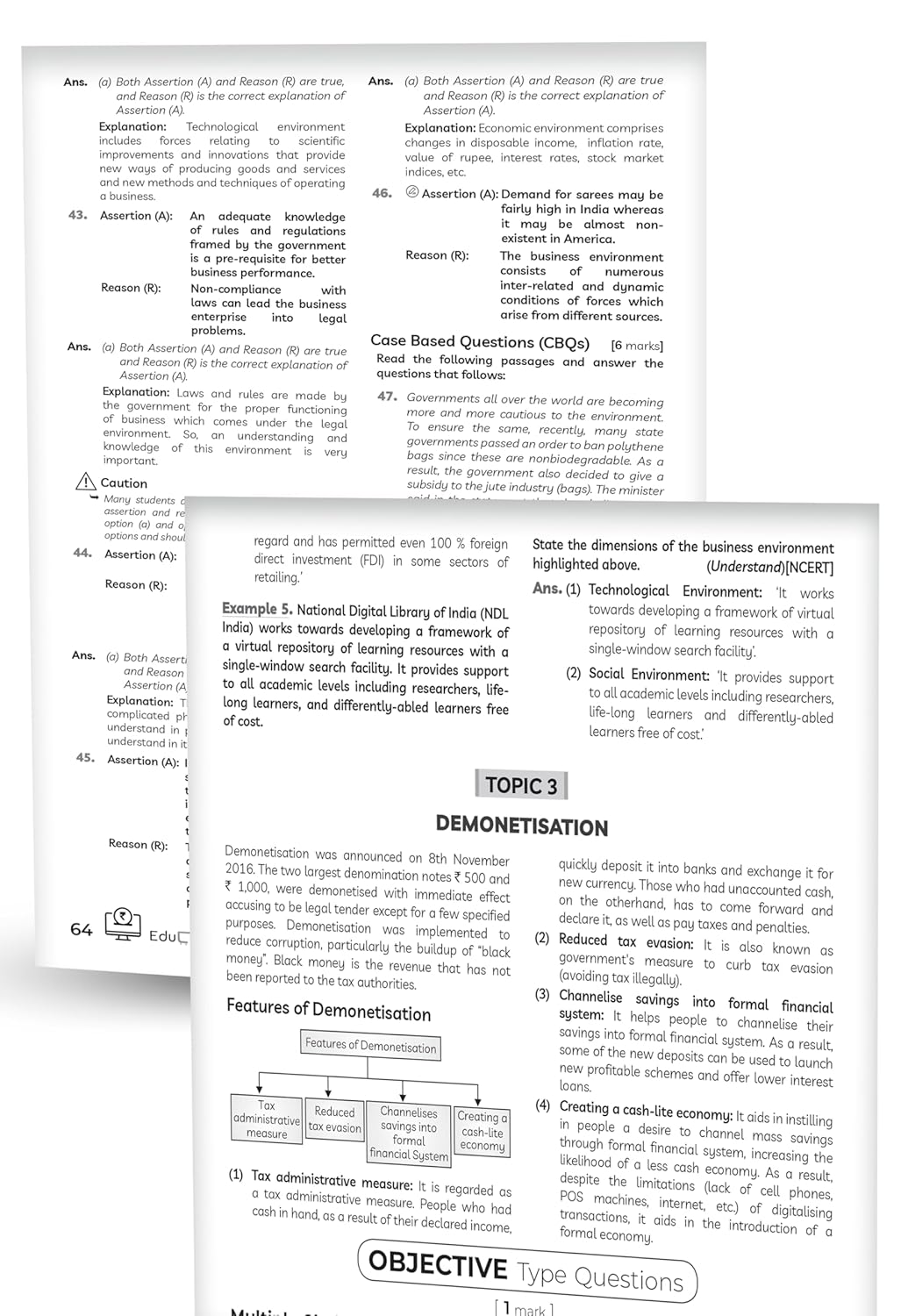 Educart CBSE Class 12 Business Studies Question Bank 2025-26 on new Syllabus 2026 (Includes Past Years Solved Questions)