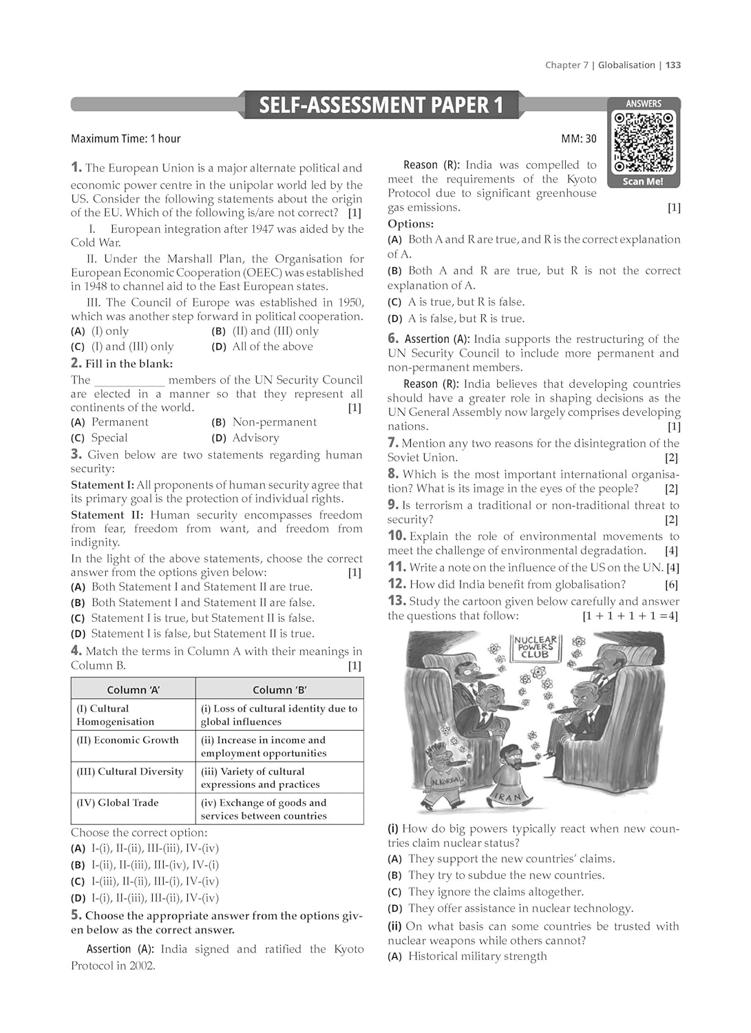Oswaal CBSE Question Bank Chapterwise and Topicwise SOLVED PAPERS Class 12 Political Science For Exam 2026