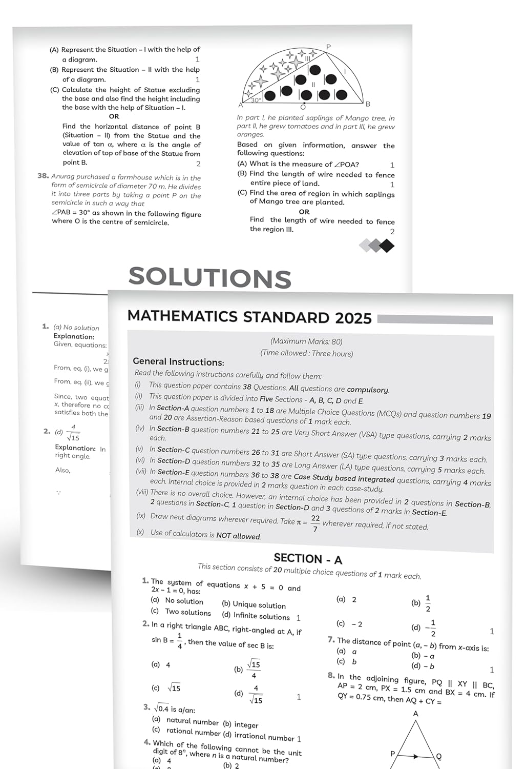 Educart Granth CBSE Class 10 Previous 10 Year Solved Papers 2026 - with PYQ Charts (Mathematics Standard & Basic, Social Science, Science, Hindi A & B, English, Computer Applications, IT and Sanskrit) for 2025-26 Boards