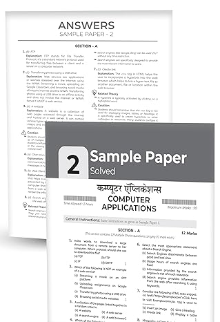 Educart CBSE Sample Paper Class 10 2025-26 Computer Application (Introducing exclusive step-by-step new practice concept on 2026 pattern)