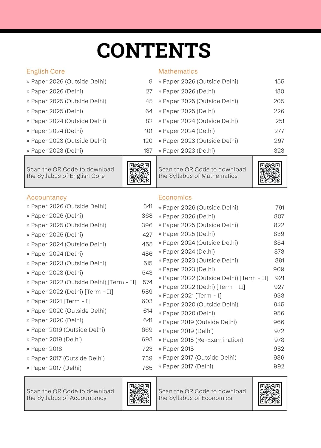 Gurukul by Oswaal CBSE Class 12 Commerce Stream 10 Years Solved Papers for 2027 Exam | Yearwise Board Papers 2017–2026 | Math, Accounts, Economics, Business Studies, English | All Sets Delhi & Outside