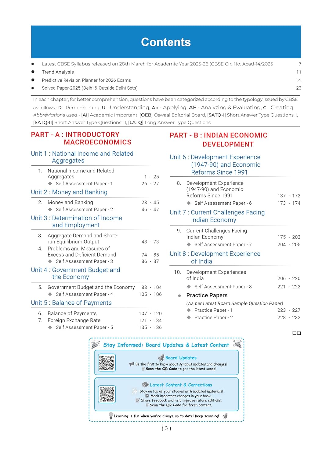 Oswaal CBSE Question Bank Chapterwise and Topicwise SOLVED PAPERS Class 12 Economics For Exam 2026