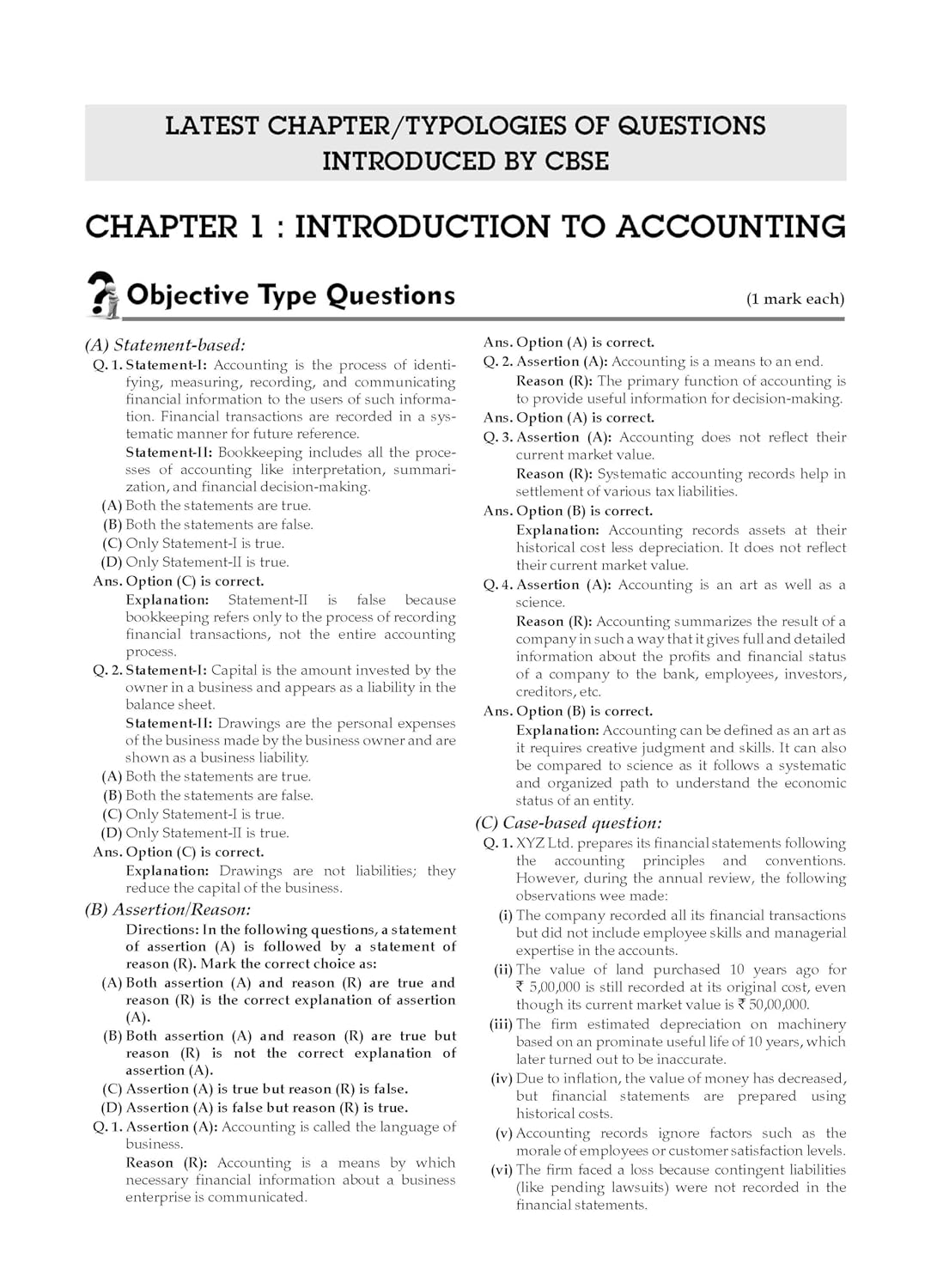 Oswaal CBSE Question Bank Class 11 Accountancy, Chapterwise and Topicwise Solved Papers For 2026 Exams