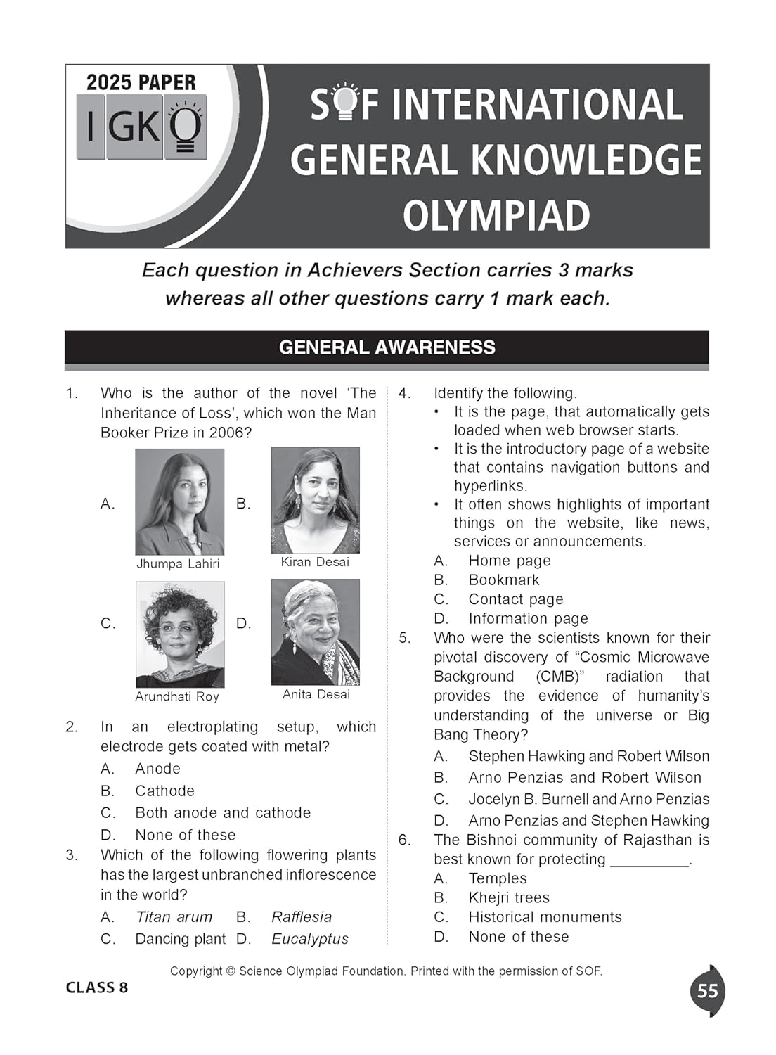 MTG International General Knowledge Olympiad (IGKO) Workbook Class 8 - Chapter-wise MCQs with Achievers Section - SOF Olympiad Books For 2026-27 Exam