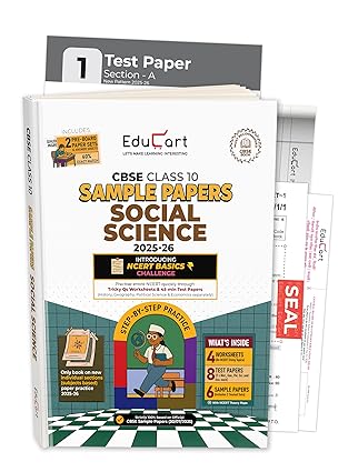 Educart CBSE Sample Paper Class 10 2025-26 Social Science (Introducing exclusive step-by-step new practice concept on 2026 pattern)