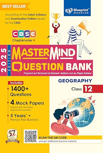 CBSE question bank class 12 Geography by Mastermind 2026