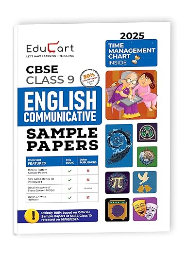 Educart CBSE English Communicative Class 9 Sample Papers for 2024-25 (Introducing Revision Maps) 2025