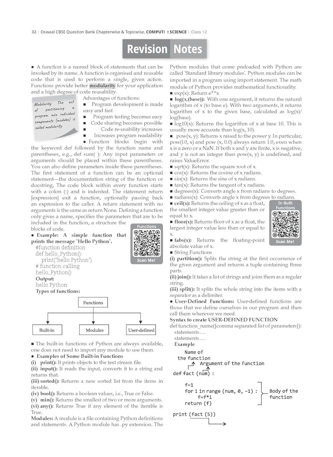Oswaal CBSE Question Bank Chapterwise and Topicwise SOLVED PAPERS Class 12 Computer Science For Exam 2026