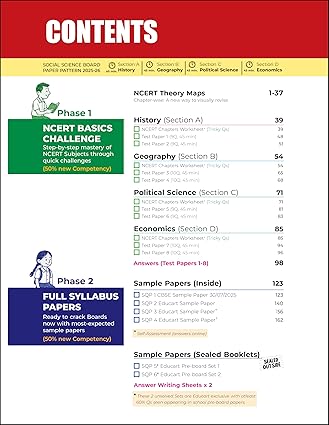 Educart CBSE Sample Paper Class 10 2025-26 Social Science (Introducing exclusive step-by-step new practice concept on 2026 pattern)