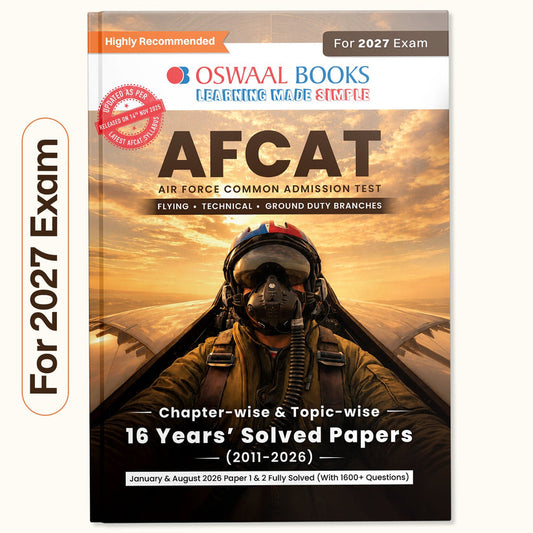 Oswaal AFCAT 16 Years’ Chapter-wise & Topic-wise Solved Papers | Flying, Technical & Ground Duty Branches | PYQs (2011–2026) with Latest Solved Paper | For 2027 Exam | With Oswaal AI
