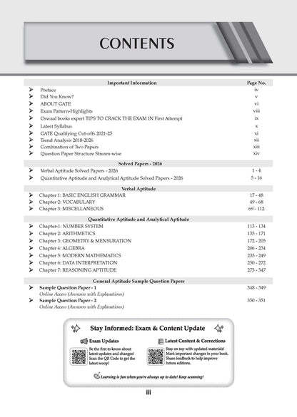 Oswaal GATE General Aptitude & Engineering Mathematics Set of 2 | 17 Years' Chapter-wise & Topic-wise Solved Papers | 2010-2026 | All Streams: CS, EC, EE, ME, CE, IT | For 2027 Exam