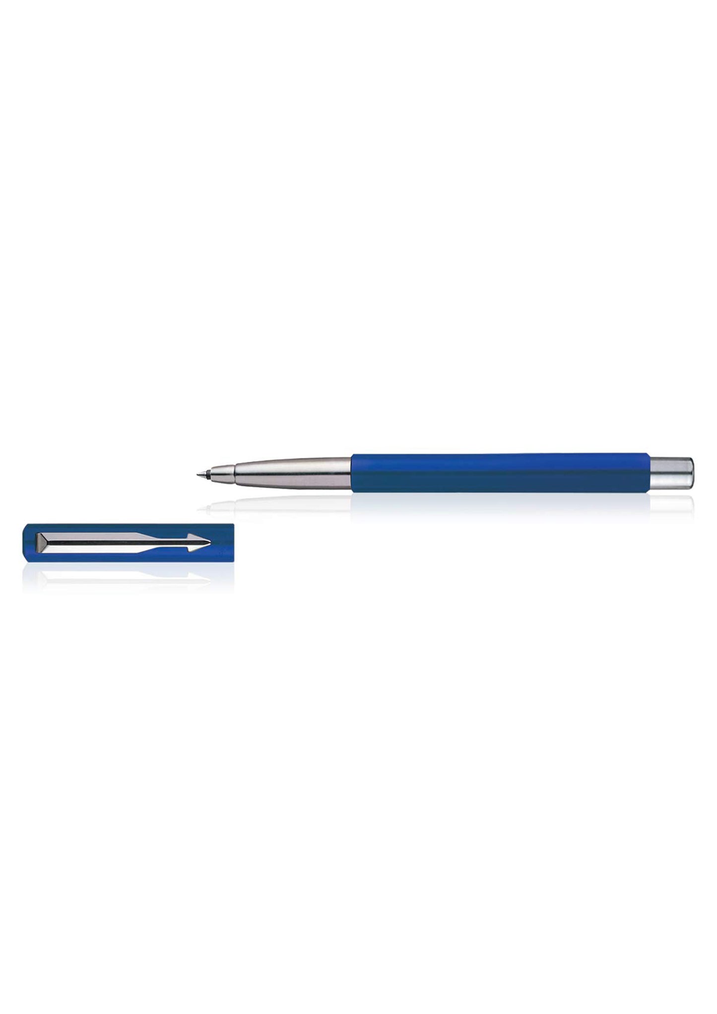 Parker Vector Standard Chrome Trim Blue Body Color Roller Ball Pen