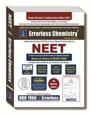 UBD1960 Errorless Chemistry for NEET as per NMC (Paperback+Smart E-book)Updated New Edition 2027 (2 volumes) Original Errorless Self Scorer Book with Trademark Certificate