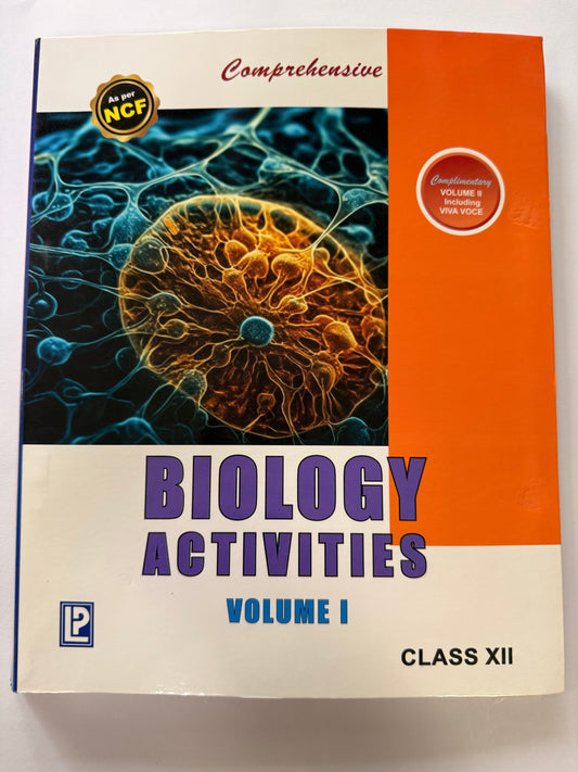 Comprehensive Biology Activities Vol 1 & 2 – Class 12 | CBSE 2025–26 | Hardcover Lab Manual (Book + Notebook)