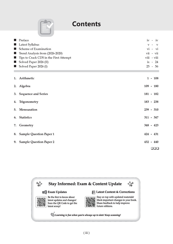 Oswaal CDS Combined Defence Services – 13 Years' Chapter-wise & Topic-wise Solved Paper (2014–2026 I & II) | Elementary Mathematics | For 2027 Exam | with Oswaal AI