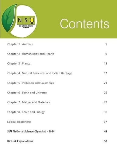 MTG National Science Olympiad (NSO) Workbook Class 5 - Chapterwise Quick Recap, Previous Year Solved Paper & Achievers Section - SOF Olympiad Books For 2025-26 Exam