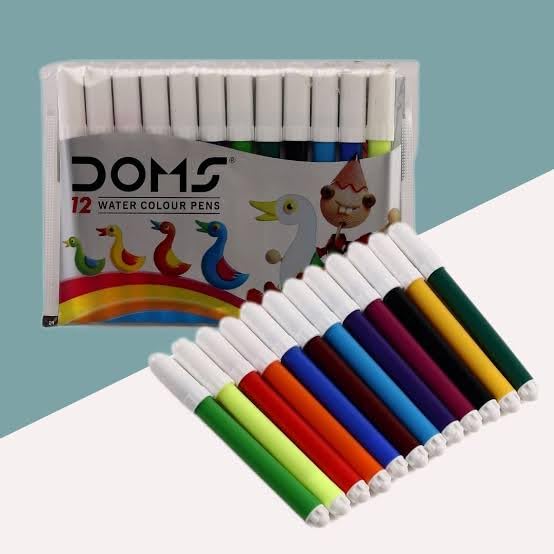 Doms 12 Shades Water Color Sketch Pens Pack of 1 | Useful in Drawing For School Children Student| Best Birthday Gift