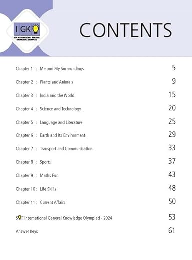 MTG International General Knowledge Olympiad (IGKO) Workbook Class 3 - Chapterwise MCQs & Previous Years Solved Paper - SOF IGKO Olympiad Books For 2025-26 Exam