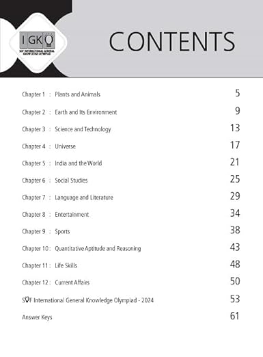MTG International General Knowledge Olympiad (IGKO) Workbook Class 6 - Chapterwise MCQs & Previous Years Solved Paper - SOF IGKO Olympiad Books For 2025-26 Exam