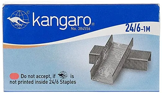 Kangaro 24/6-1M Heavy Duty Steel Wire Staple Pins