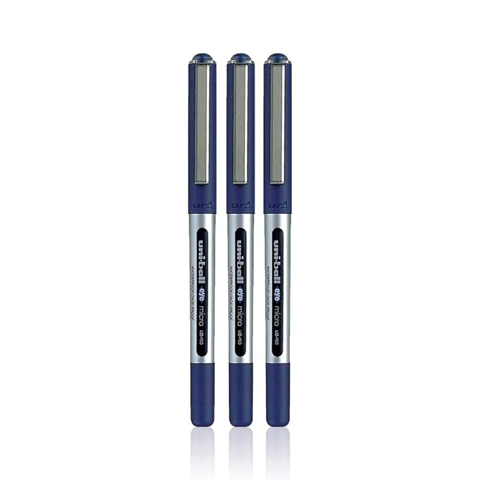 UNI-BALL Eye UB150 0.5mm Roller Ball Pen | Blue Ink, Pack of 3