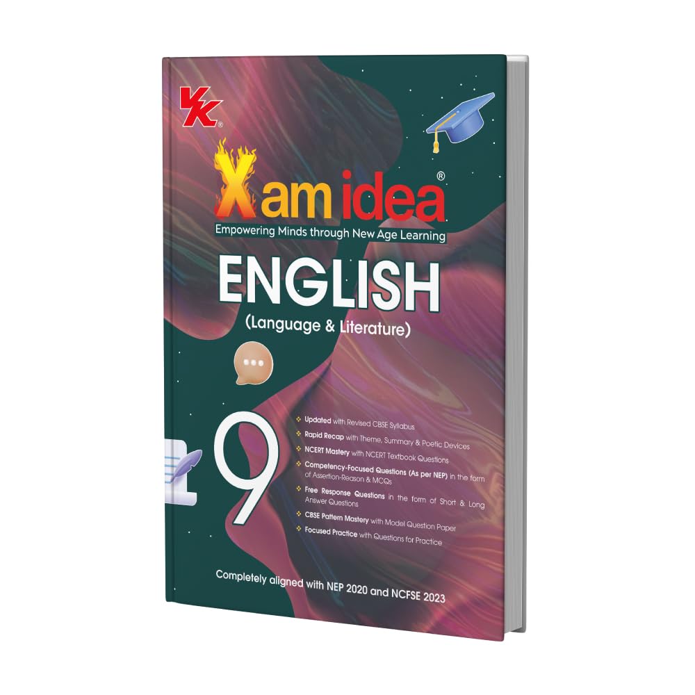 Xam idea English (Language & Literature) Class 9 Book | CBSE Board | Chapterwise Question Bank | Based on Revised CBSE Syllabus | NCERT Questions Included | 2025-26 Exam