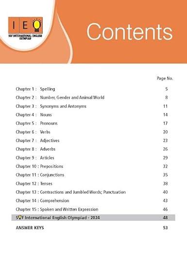 MTG International English Olympiad (IEO) Workbook Class 2 - Chapterwise MCQs, Previous Years Solved Paper & Achievers Section - SOF Olympiad Books For 2025-26 Exam