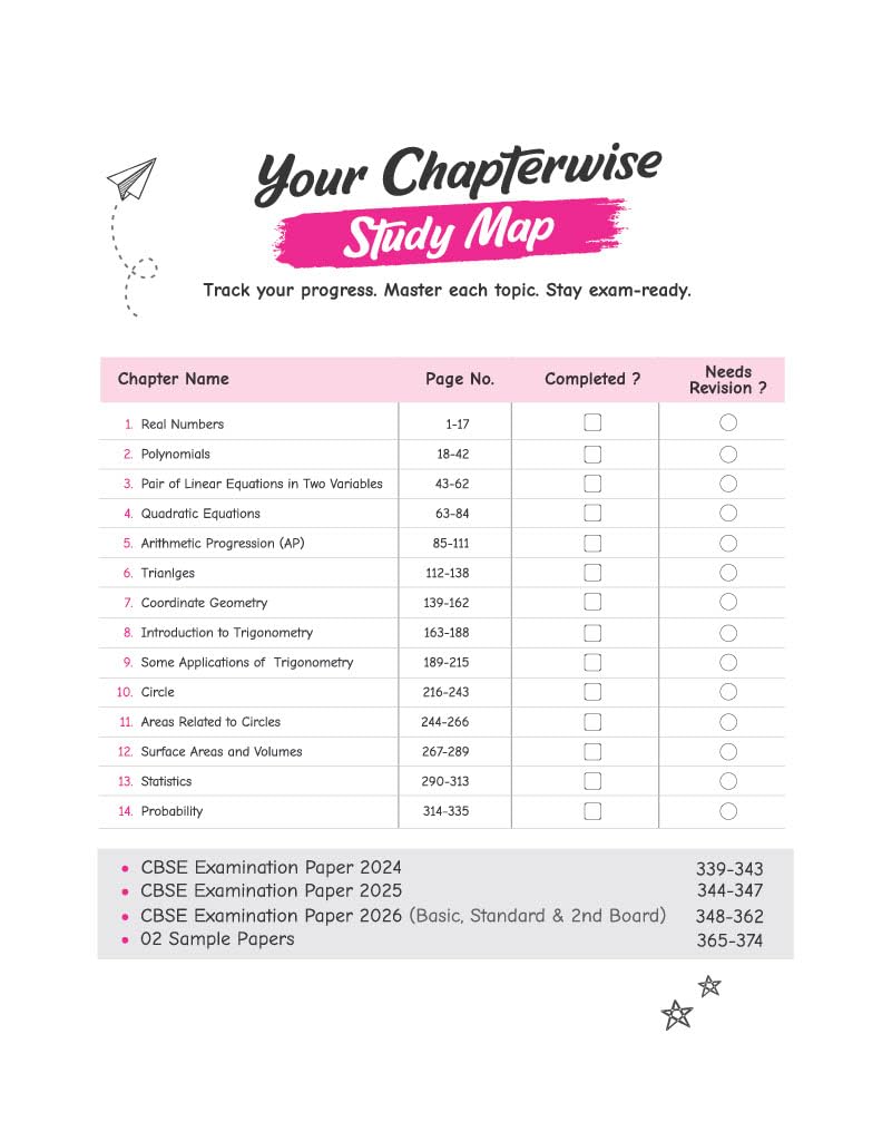 Arihant CBSE Mathematics Class 10 Chapterwise Question Bank for Board Exam 2027 | 1 Chapterwise PYQs with Revision Theory, Detailed Solutions, Exam ... as per Latest CBSE Syllabus & Exam Pattern