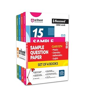 Arihant I Succeed CBSE Sample Question Papers Class 12 Exam 2026 | Physics, Chemistry, Maths & English Core Set of 4 Books | 15 Sample Papers with Solutions | Based on Latest CBSE Syllabus 2025-26