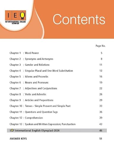 MTG International English Olympiad (IEO) Workbook Class 3 - Chapterwise MCQs, Previous Years Solved Paper & Achievers Section - SOF Olympiad Books For 2025-26 Exam