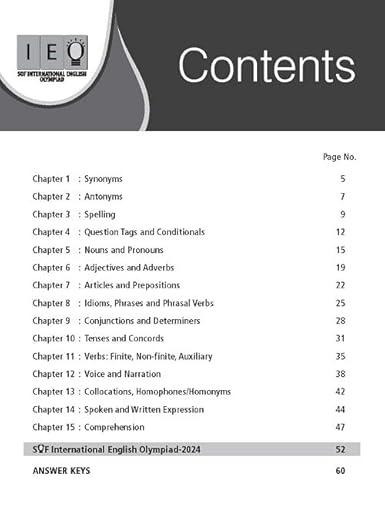 MTG International English Olympiad (IEO) Workbook Class 9 - Chapterwise MCQs, Previous Years Solved Paper & Achievers Section - SOF Olympiad Books For 2025-26 Exam