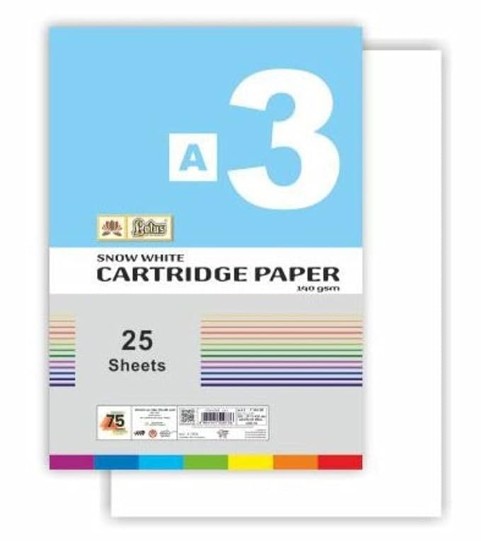 Lotus Cartridge Paper 140 GSM Pack of 2 (50 Sheet) (A3 Size)