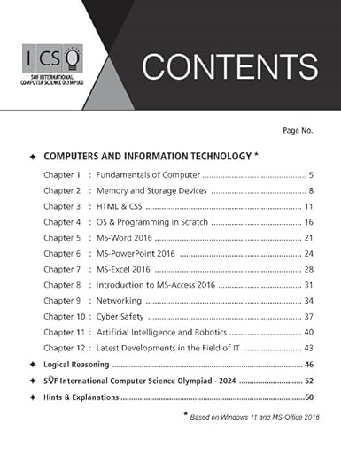 MTG International Computer Science Olympiad (ICSO) Workbook Class 8 - Chapterwise Quick Recap, MCQs & Previous Year Paper - SOF ICSO Olympiad Books For 2025-26 Exam