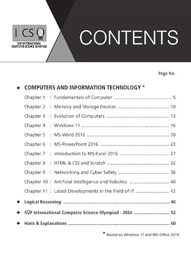 MTG International Computer Science Olympiad (ICSO) Workbook Class 7 - Chapterwise Quick Recap, MCQs & Previous Year Paper - SOF ICSO Olympiad Books For 2025-26 Exam