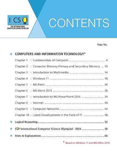 MTG International Computer Science Olympiad (ICSO) Workbook Class 5 - Chapterwise Quick Recap, MCQs & Previous Year Paper - SOF ICSO Olympiad Books For 2025-26 Exam