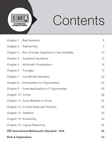 MTG International Mathematics Olympiad (IMO) Workbook Class 10 - Chapterwise Previous Year Solved Paper & Achievers Section - SOF Olympiad Books For 2025-26 Exam