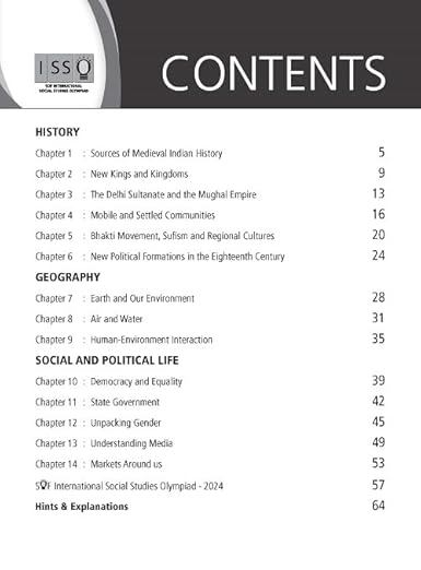 MTG International Social Studies Olympiad (ISSO) Workbook Class 7 - Chapterwise MCQs & Previous Year Paper - SOF ISSO Olympiad Books For 2025-2026 Exam